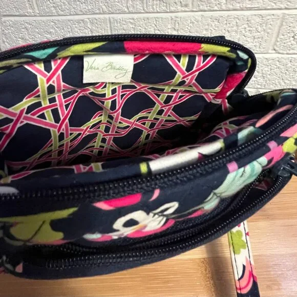 Vera Bradley Navy Blue and Pink Floral Mini Hipster Bag - Picture 9 of 10